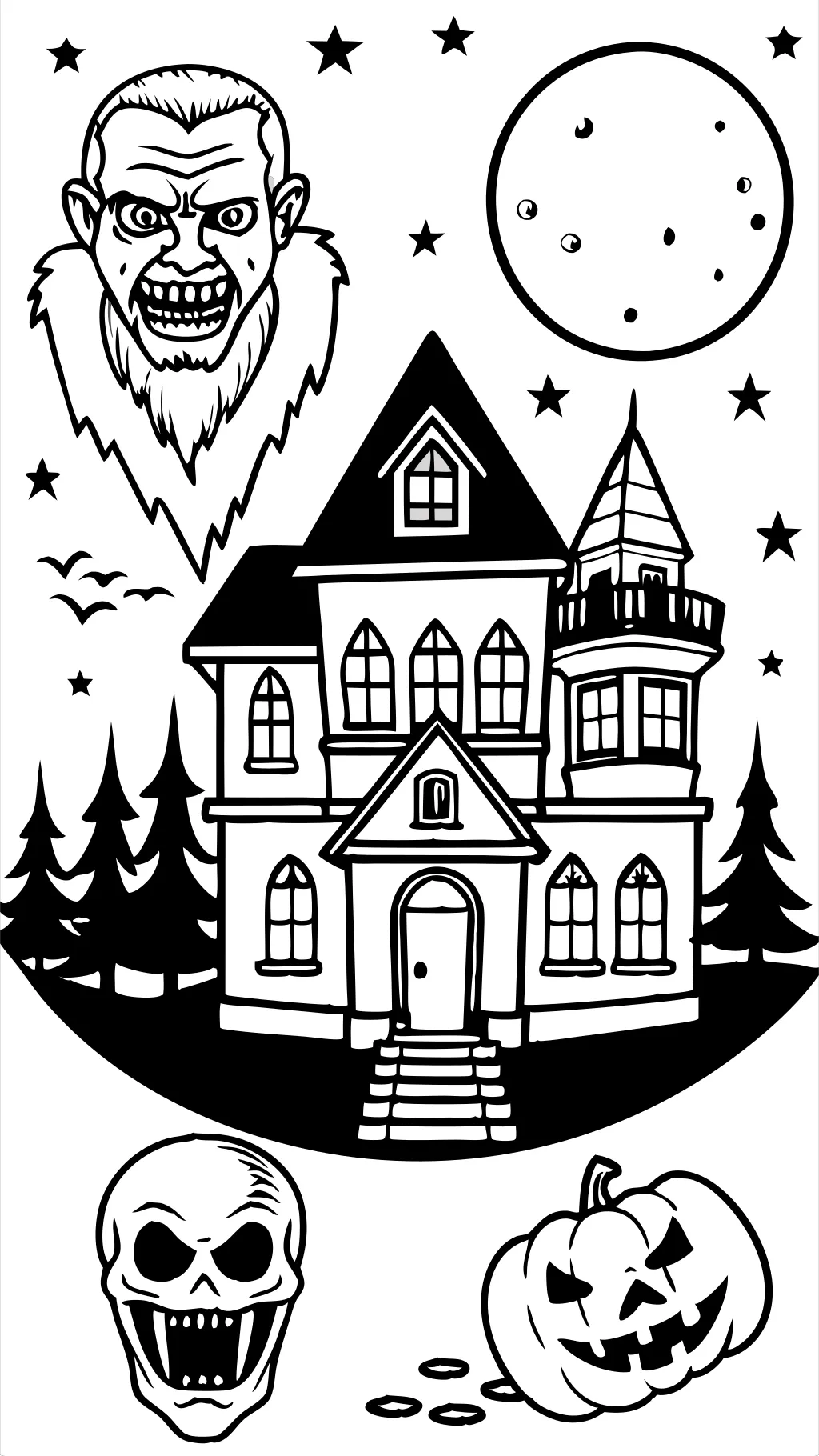 horror movie coloring pages